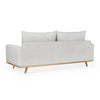 Yaana Sofa with Feather Blend Pillows | Oak Brown Wood | White 83"