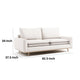 Yaana Sofa with Feather Blend Pillows | Oak Brown Wood | White 83"