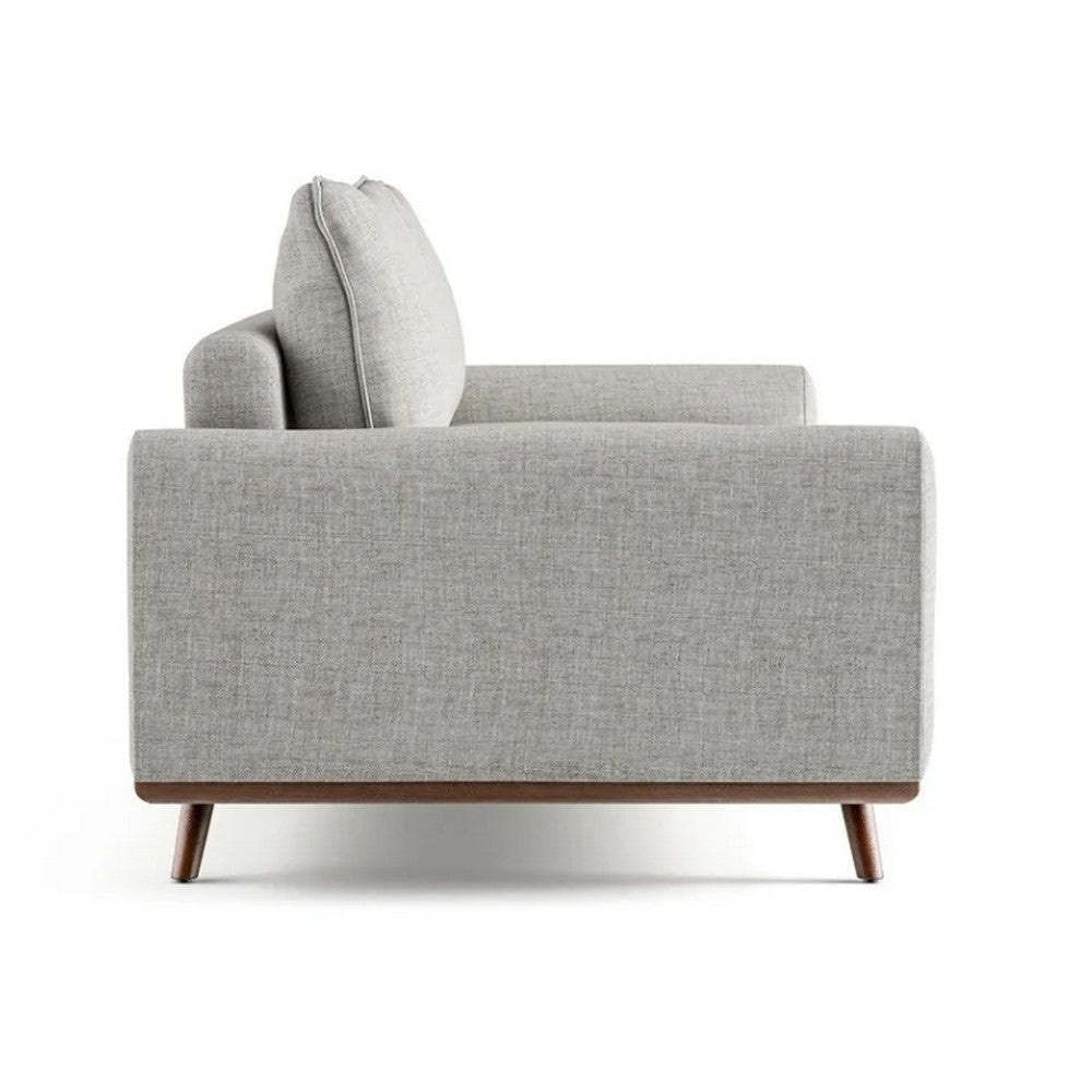 Yaana Sofa with Feather Blend Pillows | Dark Brown Wood | Gray 83’’ BM333844