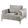 Batty Accent Club Chair | Gray Chenille | Adjustable Back Pillow BM333850