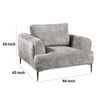 Batty Accent Club Chair | Gray Chenille | Adjustable Back Pillow BM333850