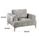 Batty Accent Club Chair | Gray Chenille | Adjustable Back Pillow BM333850