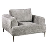 Batty Accent Club Chair | Gray Chenille | Adjustable Back Pillow