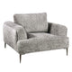 Batty Accent Club Chair | Gray Chenille | Adjustable Back Pillow