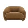 Oliver Accent Chair with Round Back Sloped Arms | Soft Brown Boucle
