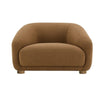 Oliver Accent Chair with Round Back Sloped Arms | Soft Brown Boucle