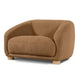 Oliver Accent Chair with Round Back Sloped Arms | Soft Brown Boucle