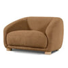 Oliver Accent Chair with Round Back Sloped Arms | Soft Brown Boucle
