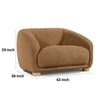 Oliver Accent Chair with Round Back Sloped Arms | Soft Brown Boucle