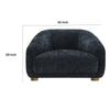 Oliver Accent Chair with Round Back Sloped Arms | Soft Black Chenille BM333852