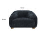 Oliver Accent Chair with Round Back Sloped Arms | Soft Black Chenille BM333852