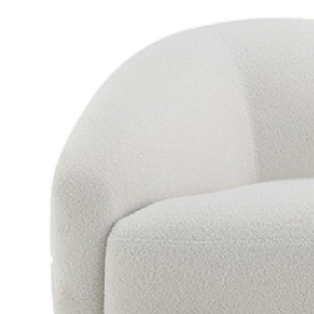 Oliver Accent Sofa Chair | Round Back Sloped Arms | Soft White Boucle