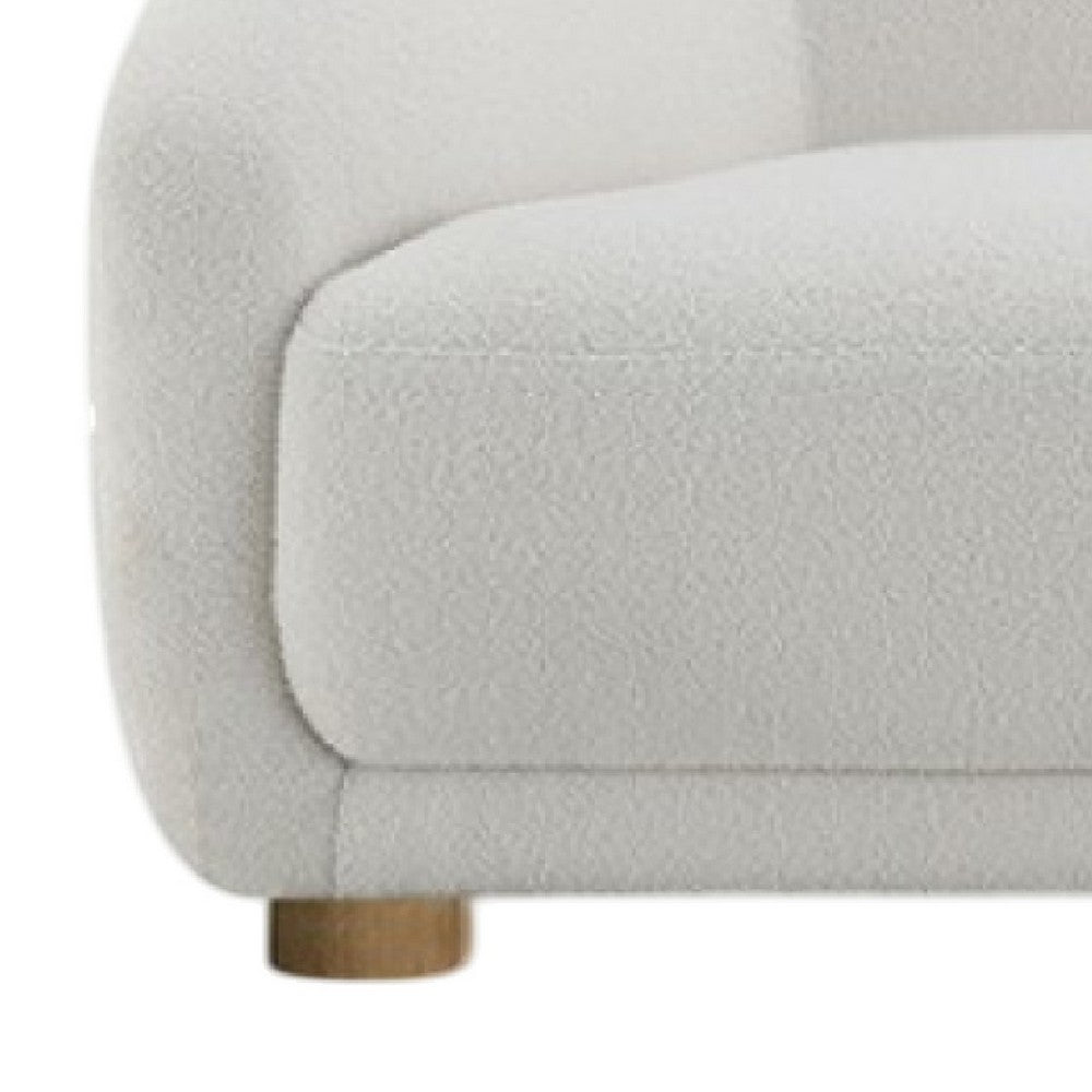 Oliver Accent Sofa Chair | Round Back Sloped Arms | Soft White Boucle
