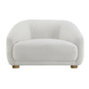 Oliver Accent Sofa Chair | Round Back Sloped Arms | Soft White Boucle
