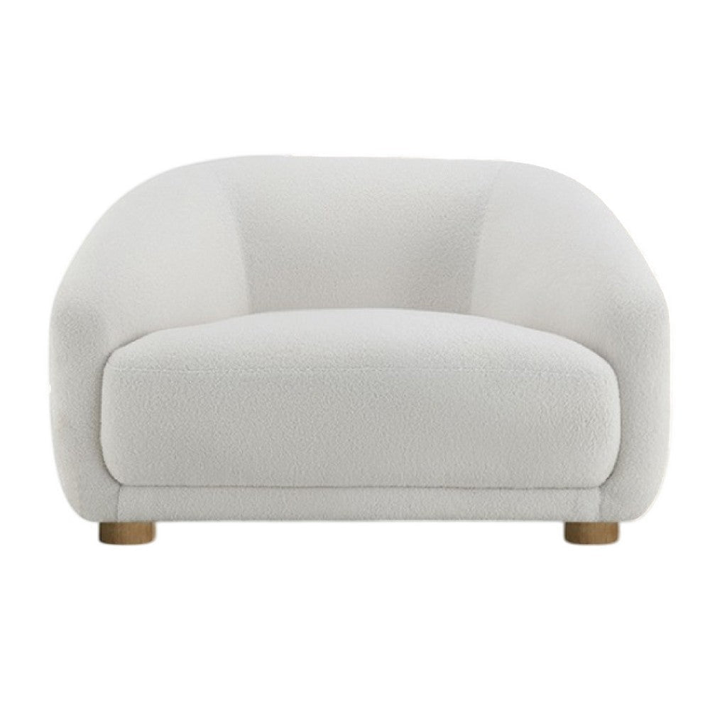 Oliver Accent Sofa Chair | Round Back Sloped Arms | Soft White Boucle