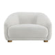 Oliver Accent Sofa Chair | Round Back Sloped Arms | Soft White Boucle