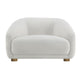 Oliver Accent Sofa Chair | Round Back Sloped Arms | Soft White Boucle