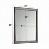 Zyna Accent Dresser Mirror | Modern Gray Wood 36x38 Rectangular Frame BM333854