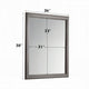 Zyna Accent Dresser Mirror | Modern Gray Wood 36x38 Rectangular Frame BM333854