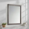 Zyna Accent Dresser Mirror | Modern Gray Wood 36x38 Rectangular Frame