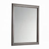 Zyna Accent Dresser Mirror | Modern Gray Wood 36x38 Rectangular Frame