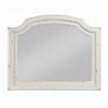 Wall Mount Dresser Mirror | Beveled Glass | 38x47 Rustic Washed White BM333861