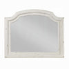 Wall Mount Dresser Mirror | Beveled Glass | 38x47 Rustic Washed White