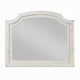 Wall Mount Dresser Mirror | Beveled Glass | 38x47 Rustic Washed White