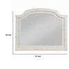 Wall Mount Dresser Mirror | Beveled Glass | 38x47 Rustic Washed White BM333861