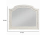 Wall Mount Dresser Mirror | Beveled Glass | 38x47 Rustic Washed White BM333861