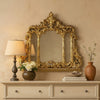 Otis Wall Mount Dresser Mirror | Classical Floral Carved 54x60 Gold