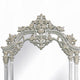 Dove Dresser Mirror | 54x59 | Classic Silver Rococo Carved Wood Resin BM333866