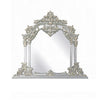Dove Dresser Mirror | 54x59 | Classic Silver Rococo Carved Wood Resin