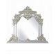 Dove Dresser Mirror | 54x59 | Classic Silver Rococo Carved Wood Resin