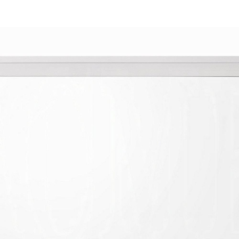 Siam Wall Mount Dresser Mirror | 34x36 | Contemporary White Wood BM333867