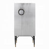 Wine Cabinet | Industrial Retro Chrome Metal | 65’’ | Silver and Black BM333871