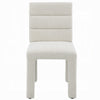 Side Dining Chair Set of 2 | Plush White Boucle Seat | Tufted Backrest BM333872