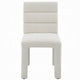 Side Dining Chair Set of 2 | Plush White Boucle Seat | Tufted Backrest BM333872