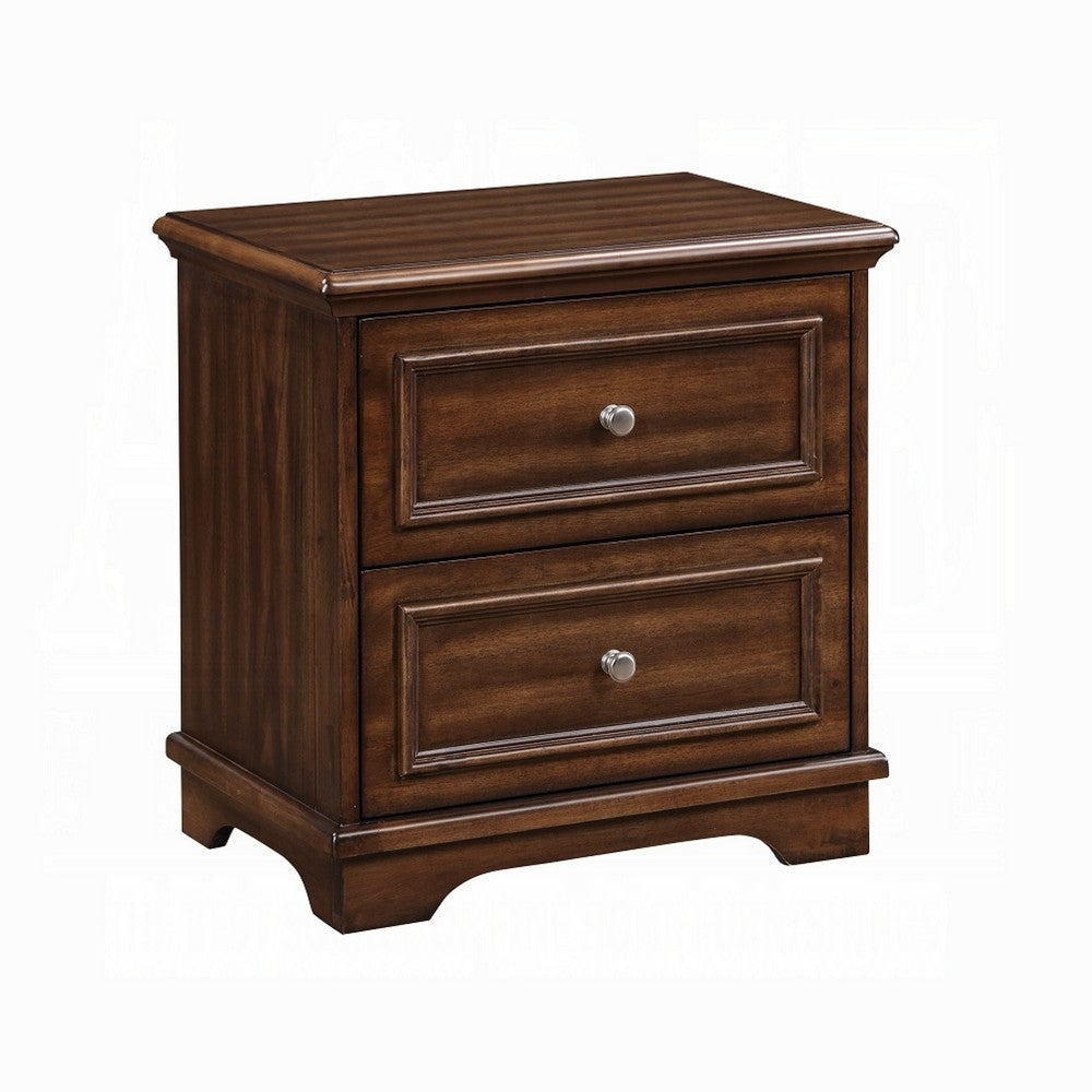 Fori 4 Piece Full Size Bedroom Set | Brown | Nightstand Dresser Mirror