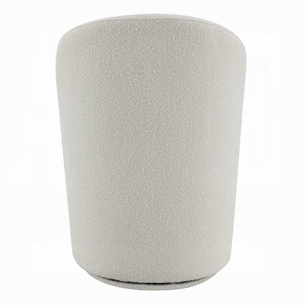 Accent Chair Set of 2 | 360 Degree Swivel Rotation Beige White Boucle BM333875