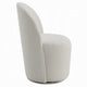 Accent Chair Set of 2 | 360 Degree Swivel Rotation Beige White Boucle BM333875