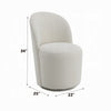 Accent Chair Set of 2 | 360 Degree Swivel Rotation Beige White Boucle BM333875
