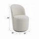 Accent Chair Set of 2 | 360 Degree Swivel Rotation Beige White Boucle BM333875