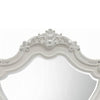 Maver Dresser Mirror | 46x48 | Beveled Edges White Ornate Carved Wood BM333877
