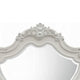 Maver Dresser Mirror | 46x48 | Beveled Edges White Ornate Carved Wood BM333877