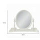 Dorie Vanity Dresser Mirror | 35x48 White Wood Floral Trim | Beveled BM333878