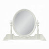 Dorie Vanity Dresser Mirror | 35x48 White Wood Floral Trim | Beveled
