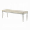 Rara Bench | Beige Padded Seat | 54’’ Clear Tapered Acrylic Legs BM333881