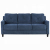 Royi Sofa | Track Armrest | 78’’ | Blue Fabric Seat w Tufted Backrest BM333882