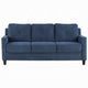 Royi Sofa | Track Armrest | 78’’ | Blue Fabric Seat w Tufted Backrest BM333882
